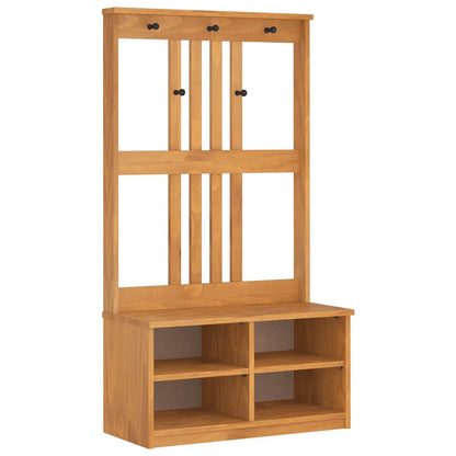Albero da Ingresso SANDNES 87x40x159,5 cm in Legno di Pino