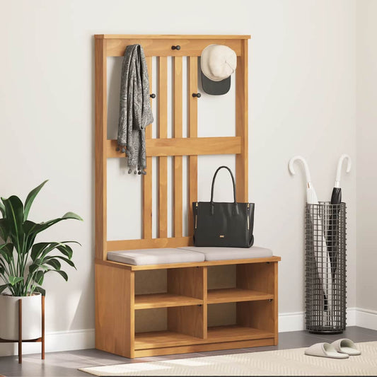 Albero da Ingresso SANDNES 87x40x159,5 cm in Legno di Pino | homemem39
