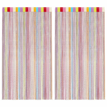 Tende a Filo 2 pz Multicolore 100x250 cm | homemem39
