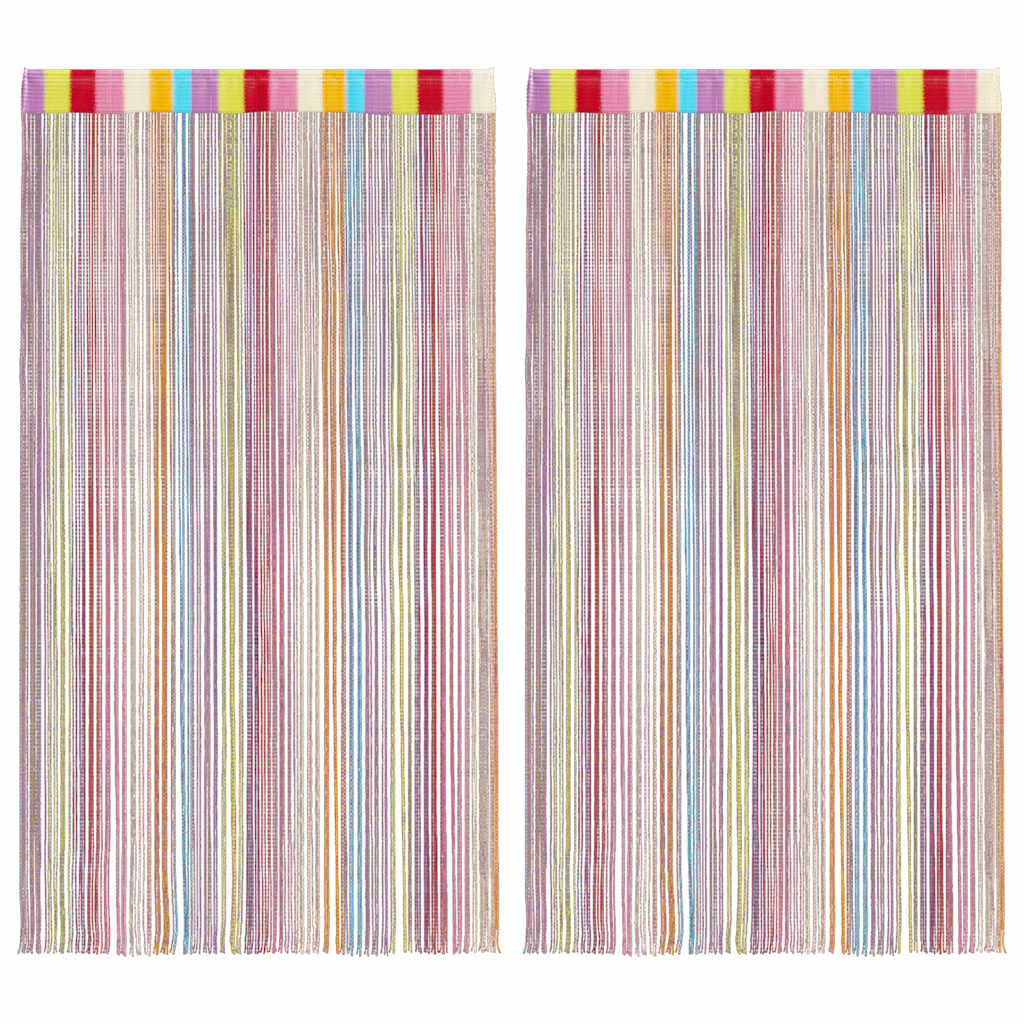 Tende a Filo 2 pz Multicolore 140x250 cm | homemem39