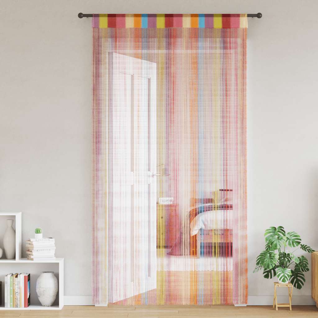 Tende a Filo 2 pz Multicolore 140x250 cm | homemem39