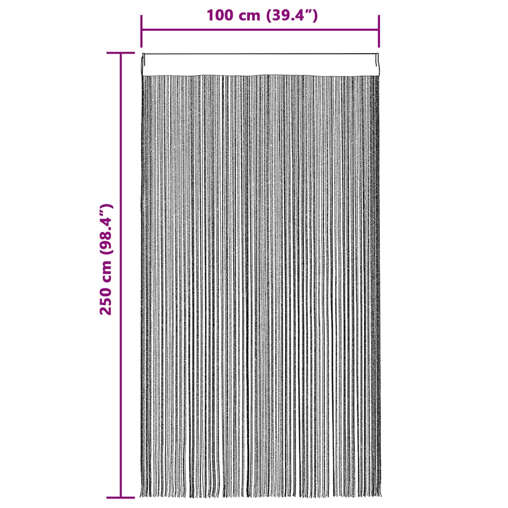 Tende a Filo 2 pz Turchese 100x250 cm | homemem39