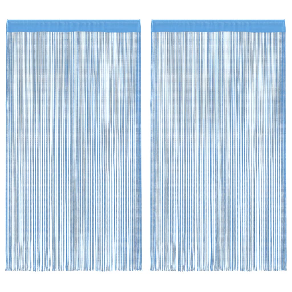 Tende a Filo 2 pz Azzurro 100x250 cm | homemem39