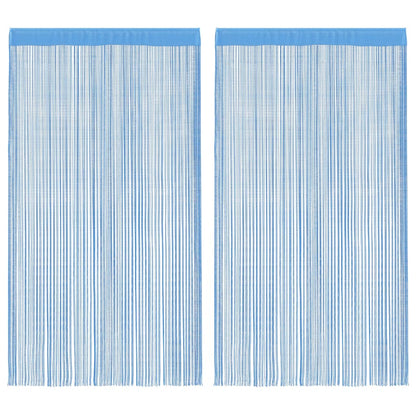 Tende a Filo 2 pz Azzurro 100x250 cm | homemem39