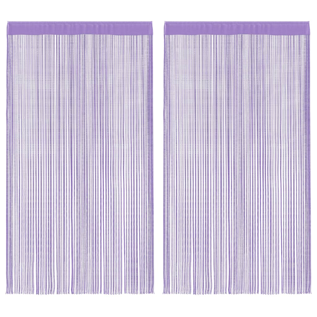 Tende a Filo 2 pz Viola 100x250 cm | homemem39