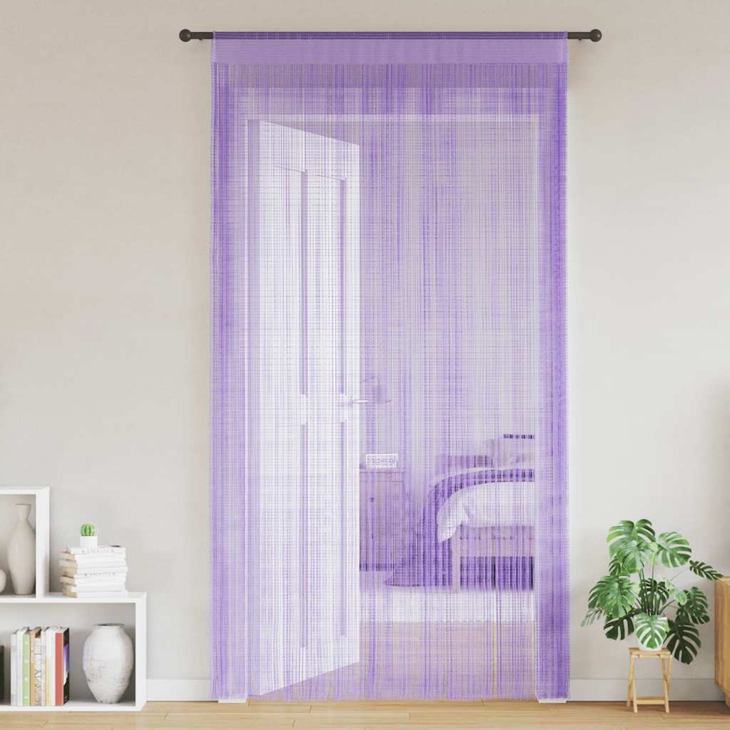 Tende a Filo 2 pz Viola 140x250 cm | homemem39