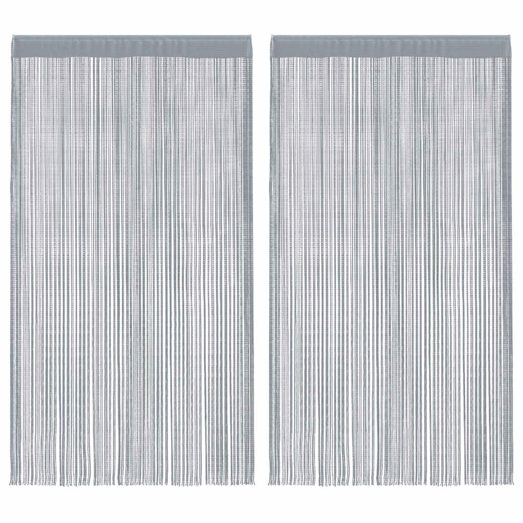 Tende a Filo 2 pz Grigio Chiaro 100x250 cm | homemem39