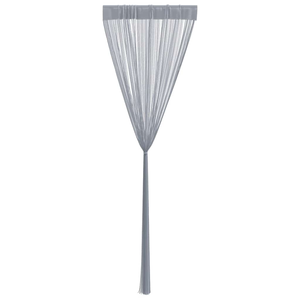 Tende a Filo 2 pz Grigio Chiaro 100x250 cm | homemem39