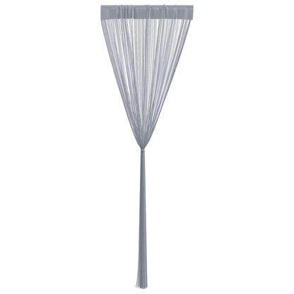 Tende a Filo 2 pz Grigio Chiaro 100x250 cm | homemem39