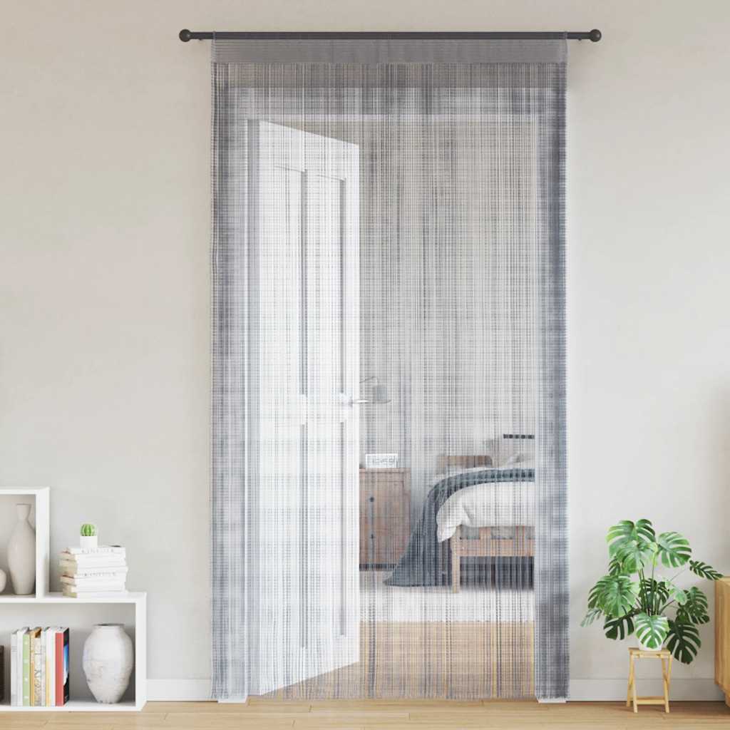 Tende a Filo 2 pz Grigio Chiaro 100x250 cm | homemem39