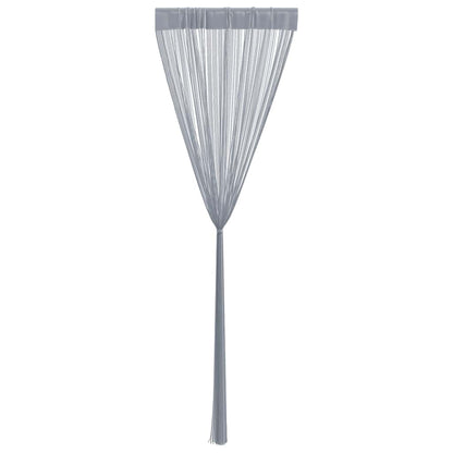 Tende a Filo 2 pz Grigio Chiaro 140x250 cm | homemem39