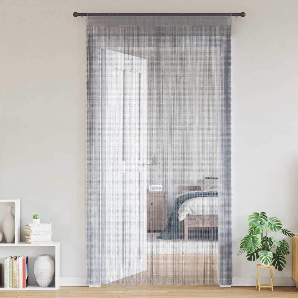 Tende a Filo 2 pz Grigio Chiaro 140x250 cm | homemem39