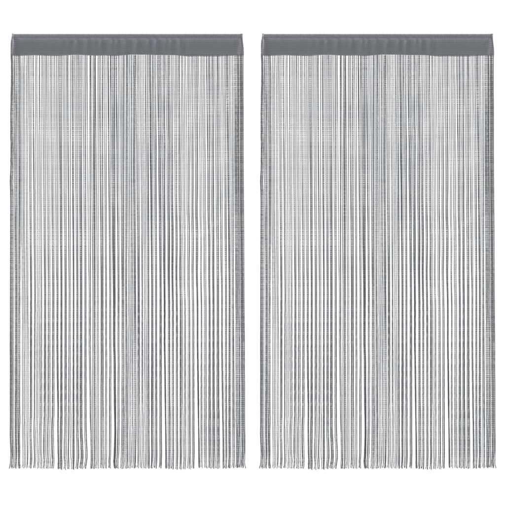 Tende a fili 2 pz Antracite 140x250 cm | homemem39