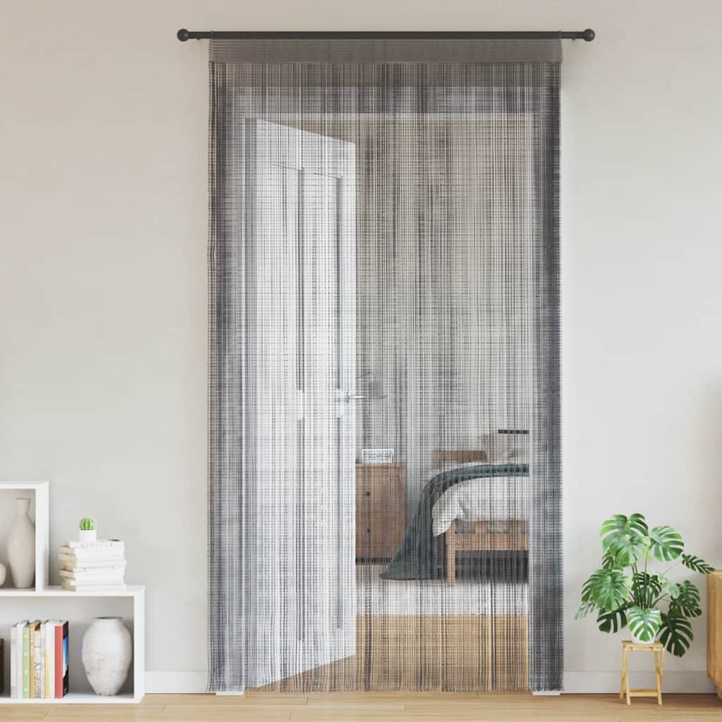 Tende a fili 2 pz Antracite 140x250 cm | homemem39