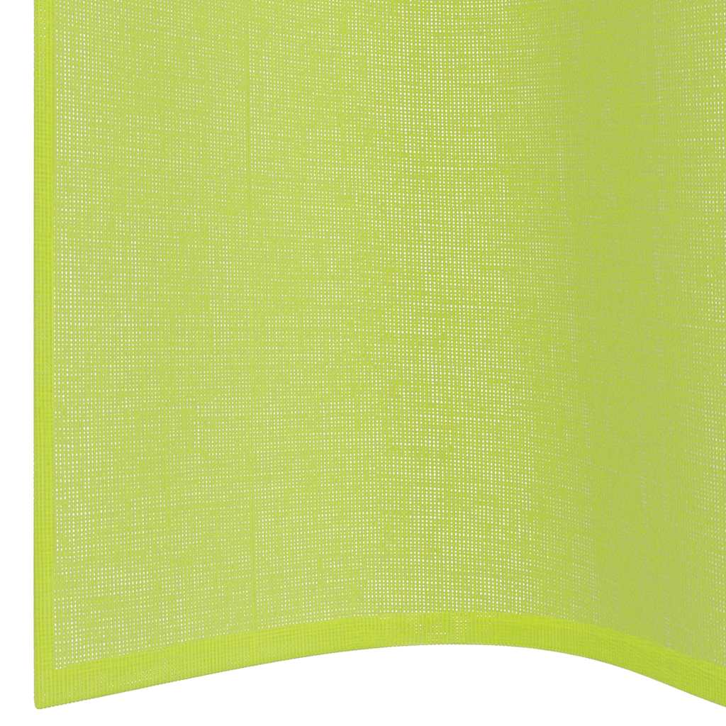 Tende in Voile con Occhielli 2 pz Verde Mela 140x245 cm