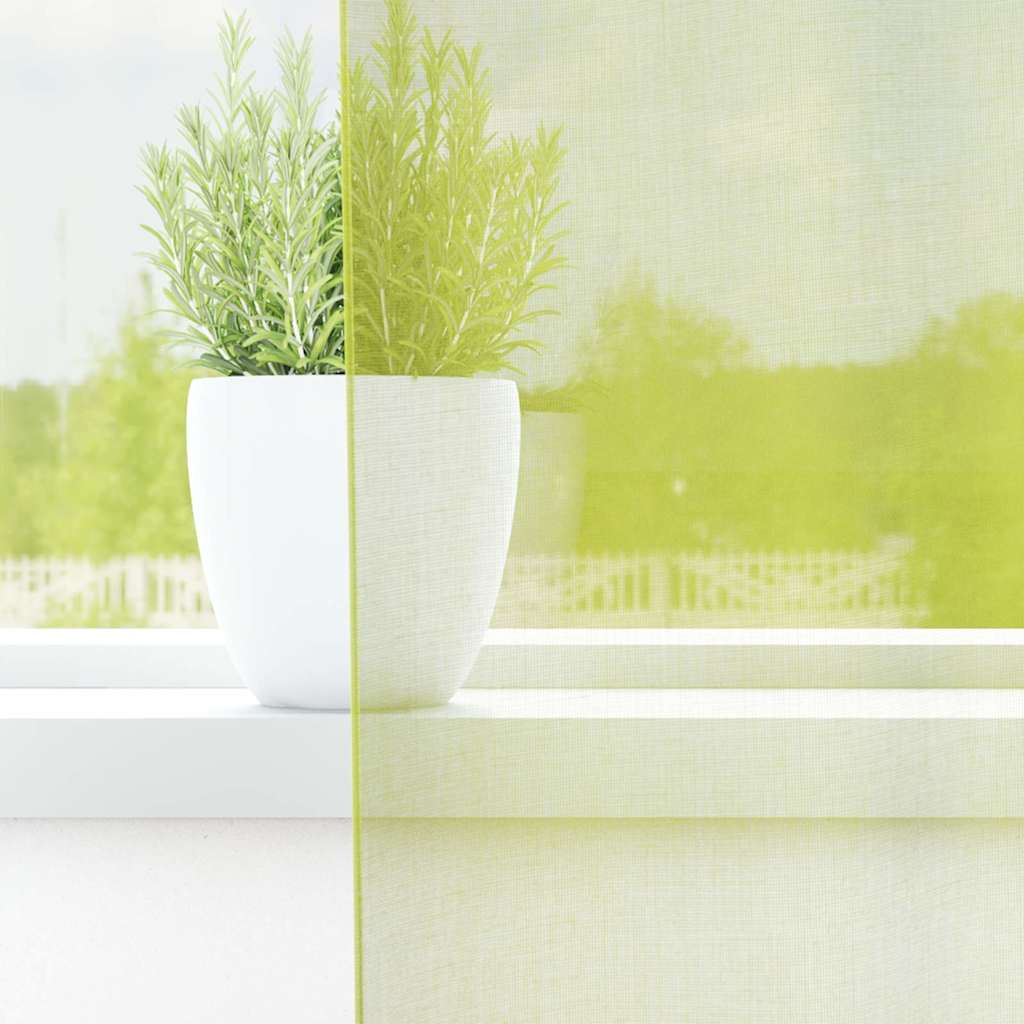Tende in Voile con Occhielli 2 pz Verde Mela 140x300 cm