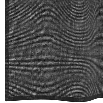Tende in Voile con Occhielli 2 pz Nero 140x175 cm | homemem39