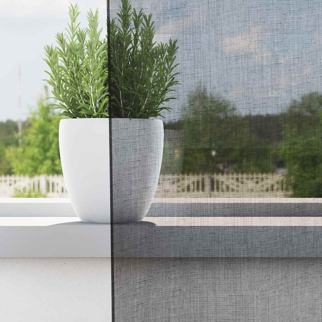Tende in Voile con Occhielli 2 pz Nero 140x300 cm