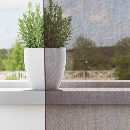Tende in Voile con Occhielli 2 pz Marrone 140x175 cm
