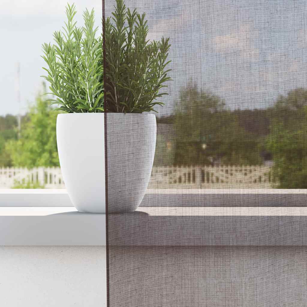 Tende in Voile con Occhielli 2 pz Marrone 140x260 cm