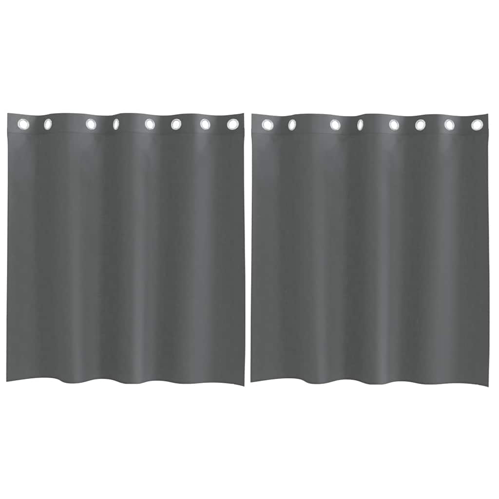 Tende in Voile con Occhielli 2 pz Grigio Scuro 140x140 cm | homemem39