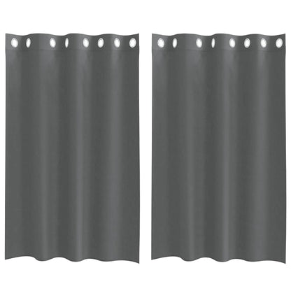 Tende in Voile con Occhielli 2 pz Grigio Scuro 140x175 cm | homemem39