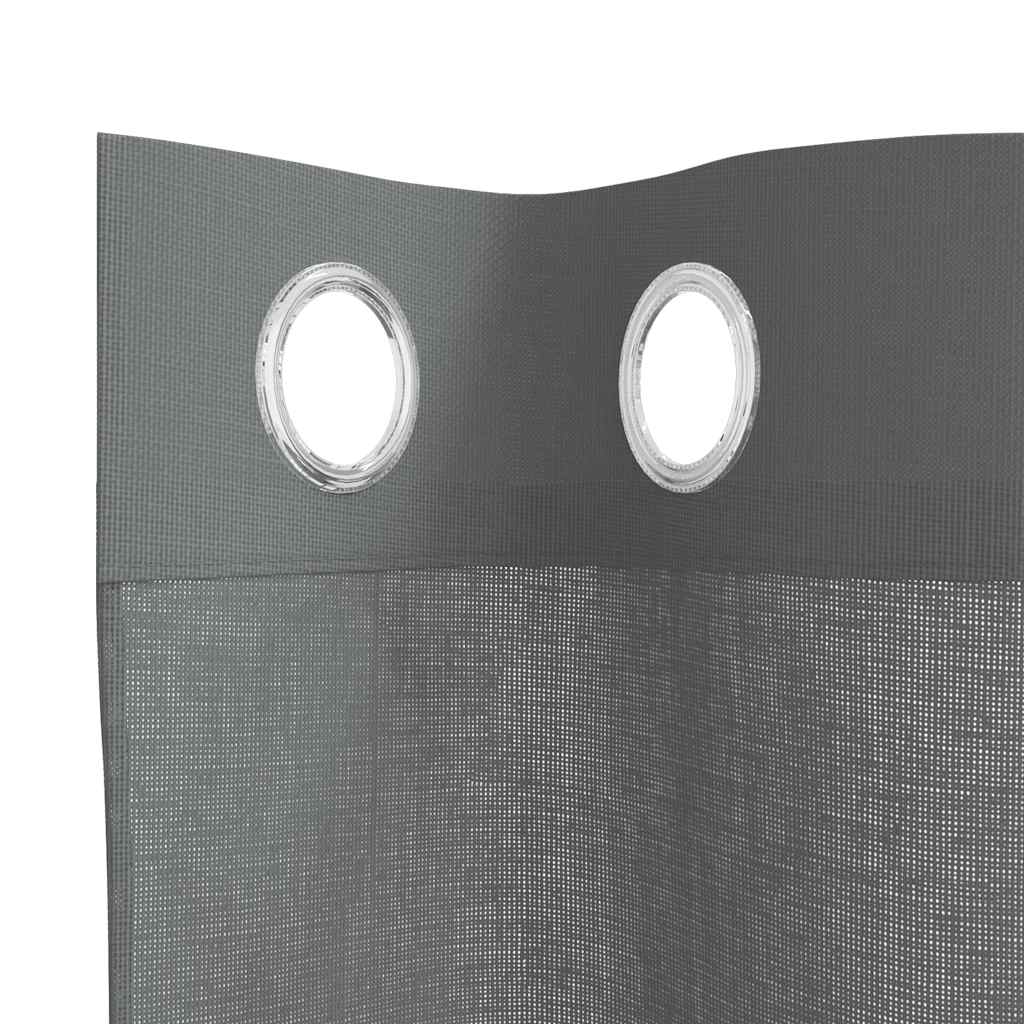 Tende in Voile con Occhielli 2 pz Grigio Scuro 140x245 cm | homemem39