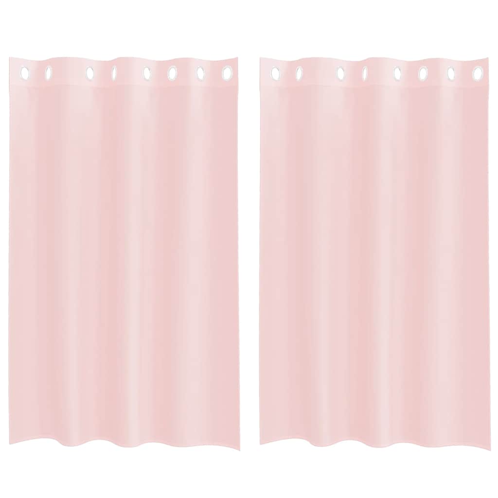 Tende in Voile con Occhielli 2 pz Rosa Chiaro 140x175 cm | homemem39