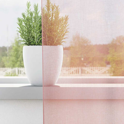 Tende in Voile con Occhielli 2 pz Rosa Chiaro 140x175 cm | homemem39
