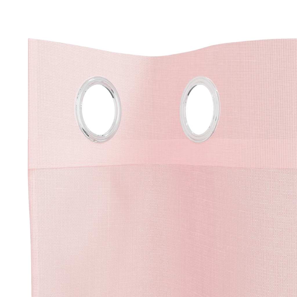 Tende in Voile con Occhielli 2 pz Rosa Chiaro 140x175 cm | homemem39
