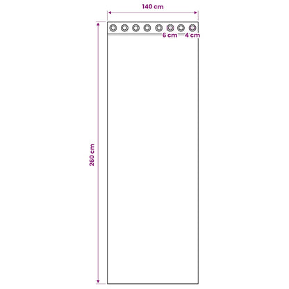 Tende in Voile con Occhielli 2 pz Rosa Chiaro 140x260 cm