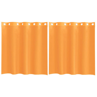 Tende in Voile con Occhielli 2 pz Arancio 140x140 cm | homemem39