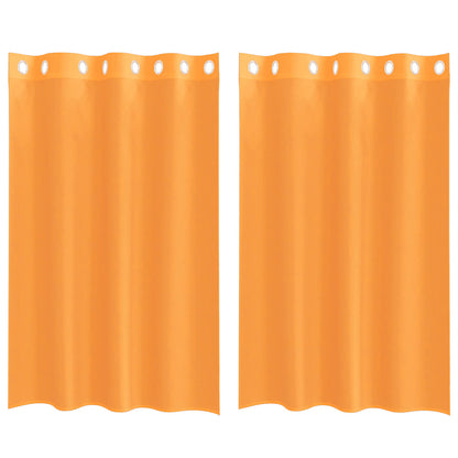 Tende in Voile con Occhielli 2 pz Arancio 140x175 cm | homemem39