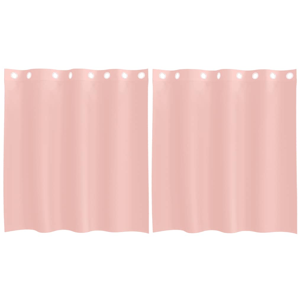 Tende in Voile con Occhielli 2 pz Rosa 140x140 cm | homemem39