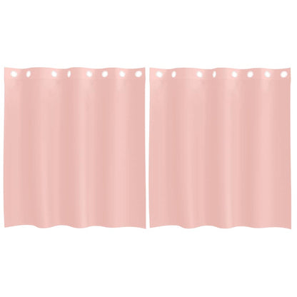 Tende in Voile con Occhielli 2 pz Rosa 140x140 cm | homemem39