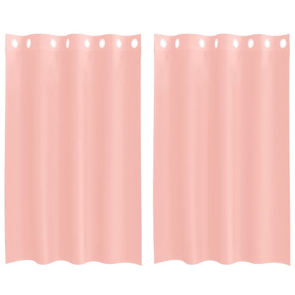 Tende in Voile con Occhielli 2 pz Rosa 140x175 cm