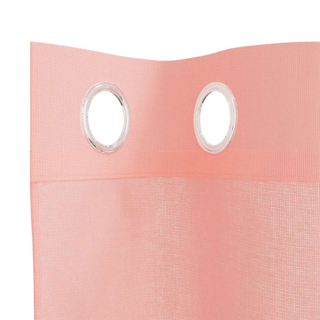 Tende in Voile con Occhielli 2 pz Rosa 140x245 cm | homemem39