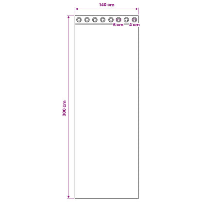 Tende in Voile con Occhielli 2 pz Rosa 140x300 cm