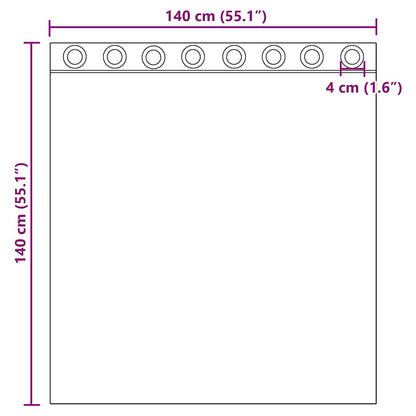 Tende in Voile con Occhielli 2 pz Viola 140x140 cm | homemem39