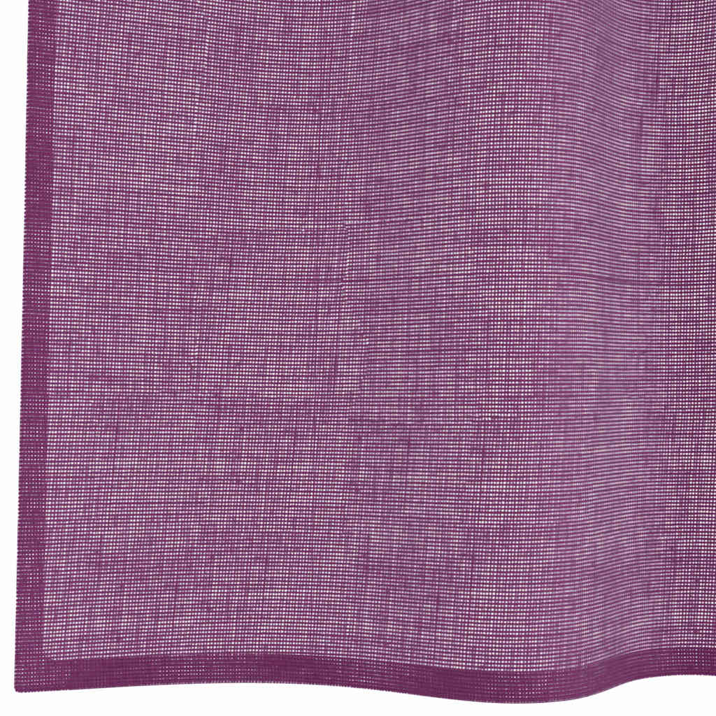 Tende in Voile con Occhielli 2 pz Viola 140x225 cm | homemem39