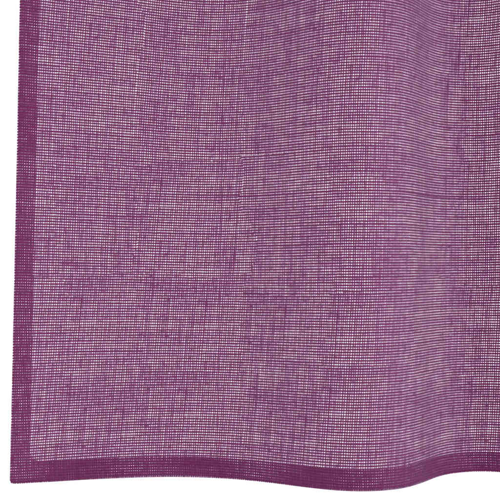 Tende in Voile con Occhielli 2 pz Viola 140x245 cm | homemem39