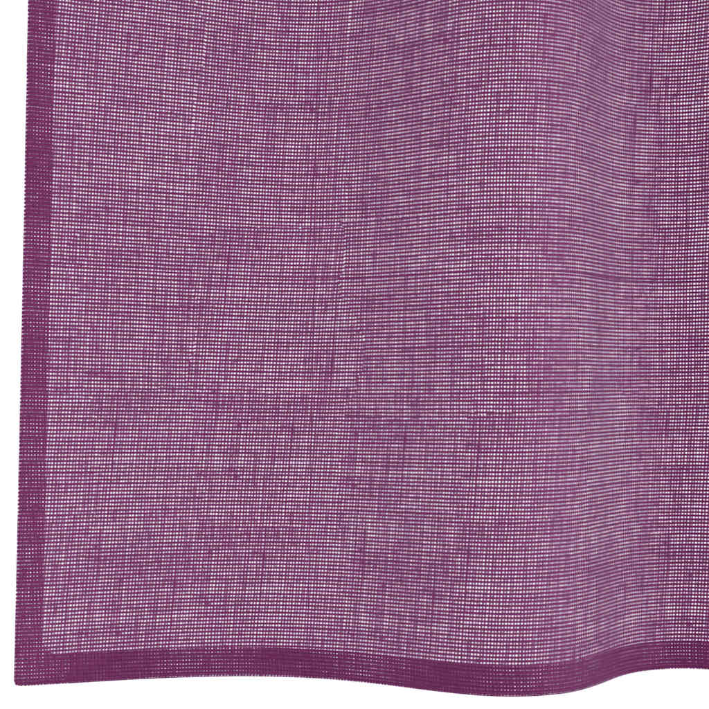 Tende in Voile con Occhielli 2 pz Viola 140x245 cm