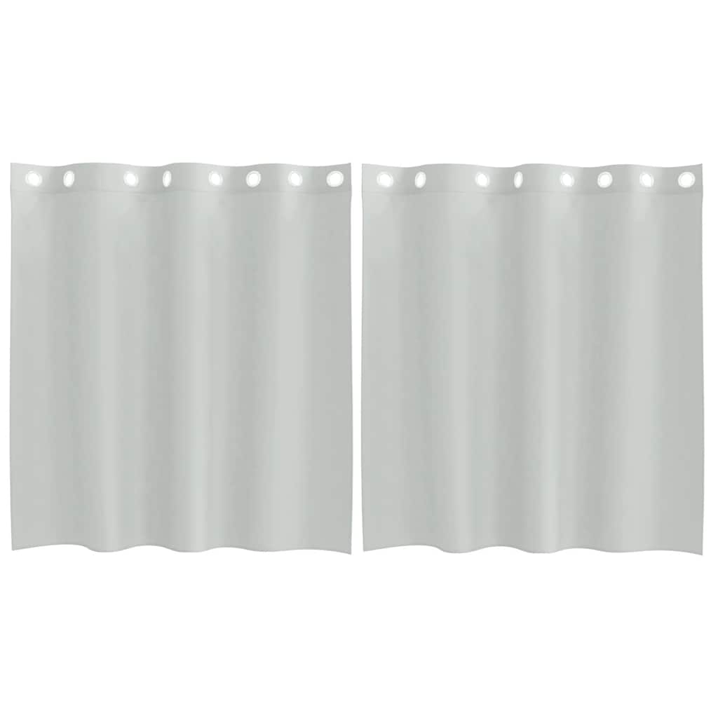 Tende in Voile con Occhielli 2 pz Grigio Chiaro 140x140 cm