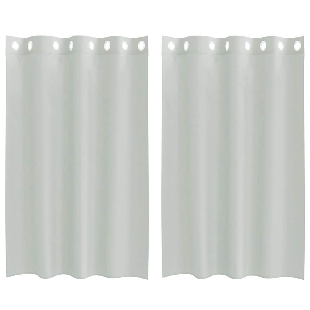 Tende in Voile con Occhielli 2 pz Grigio Chiaro 140x175 cm | homemem39