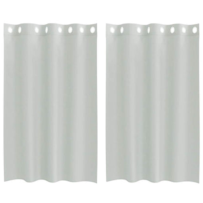 Tende in Voile con Occhielli 2 pz Grigio Chiaro 140x175 cm | homemem39