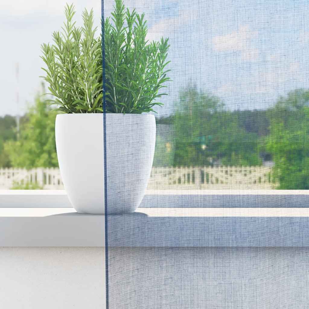 Tende in Voile con Occhielli 2 pz Blu Reale | homemem39