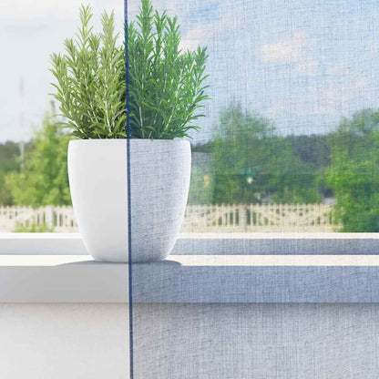 Tende in Voile con Occhielli 2 pz Blu Reale
