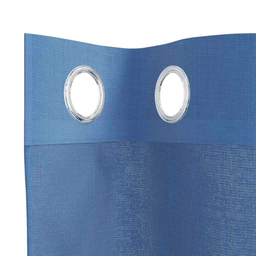 Tende in Voile con Occhielli 2 pz Blu Reale