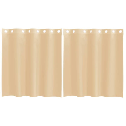 Tende in Voile con Occhielli 2 pz Sabbia