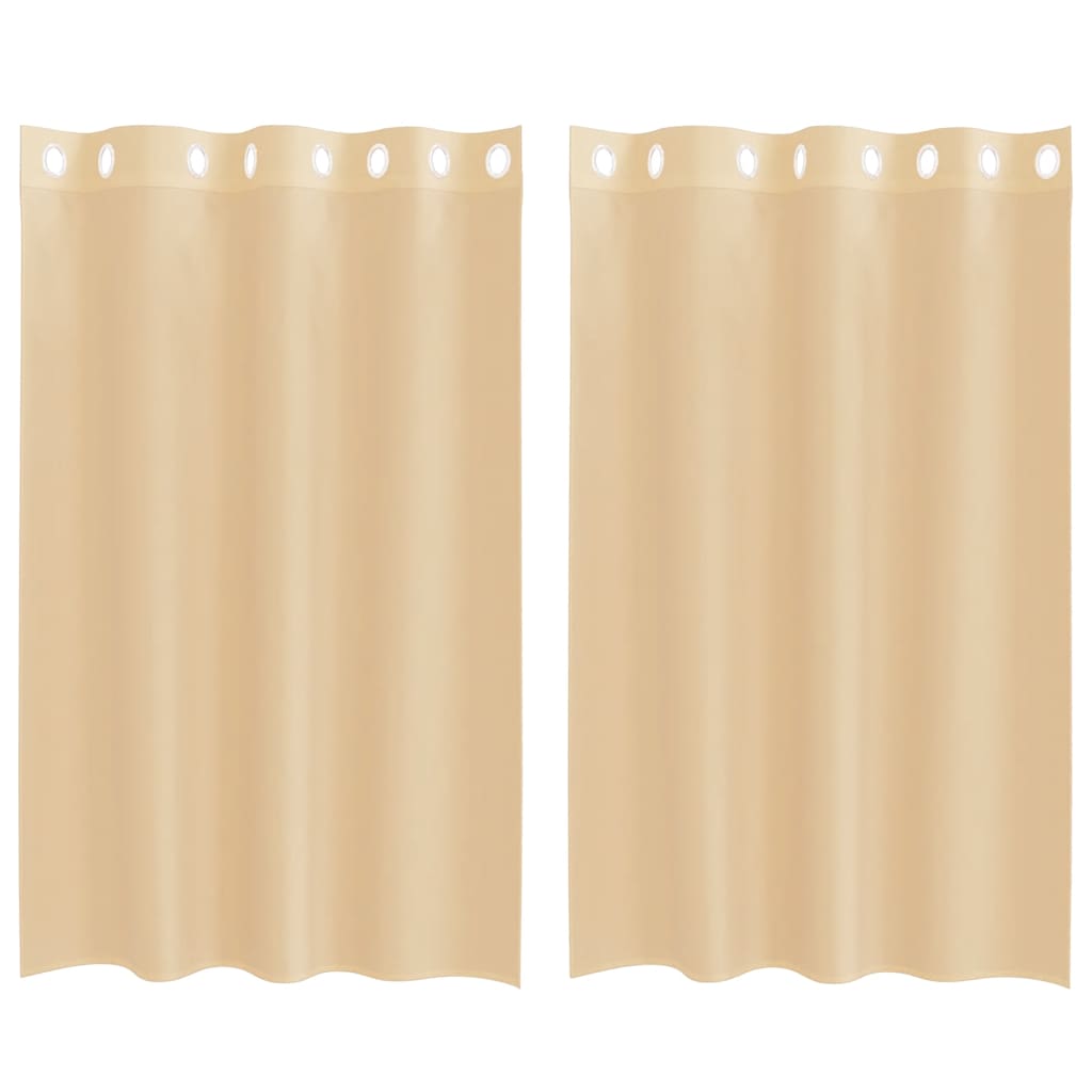 Tende in Voile con Occhielli 2 pz Sabbia